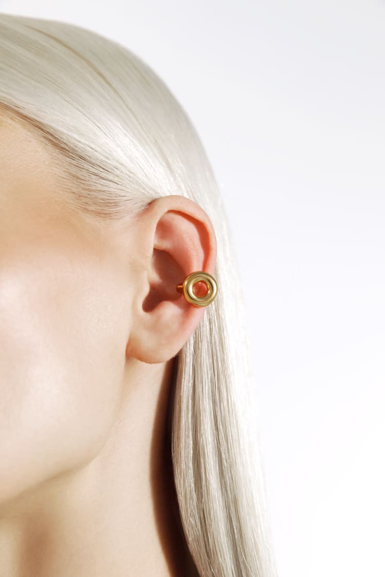 Ear cuff d’oreille Donut en or