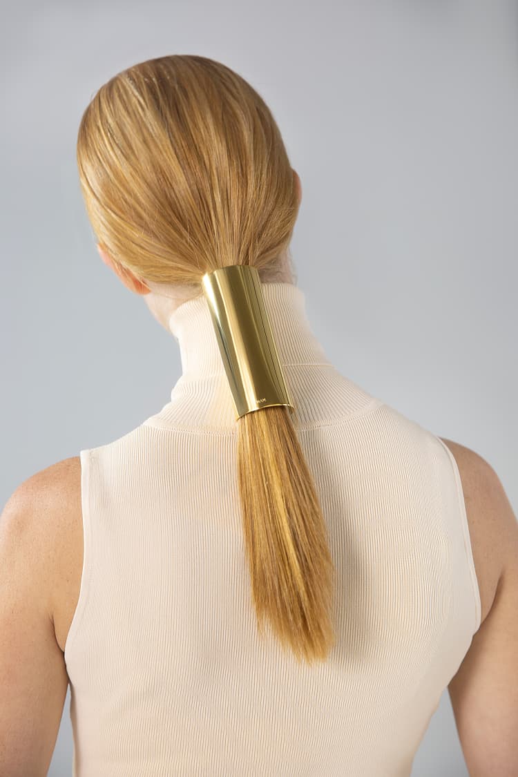 Grande ear cuff de queue-de-cheval en or