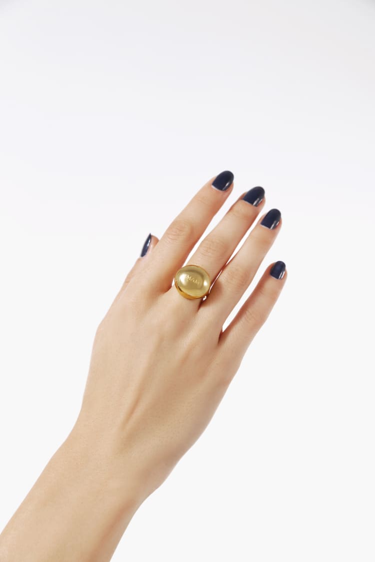 Bague boule en or