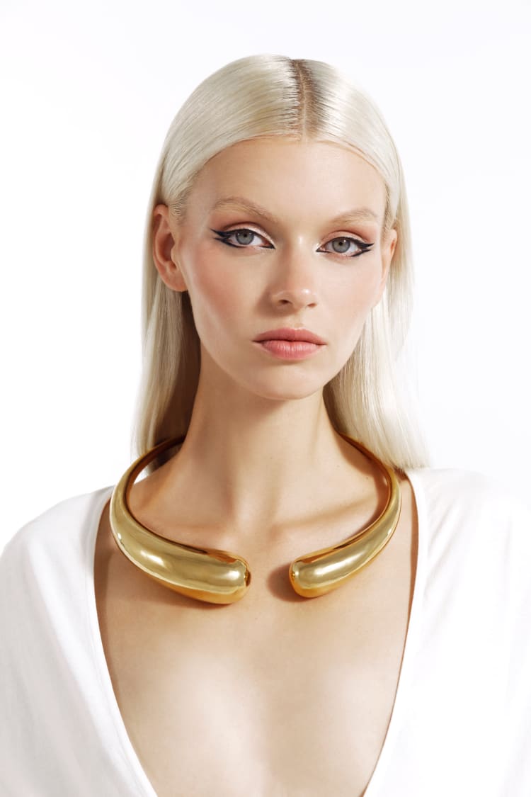 Grand collier torque en or