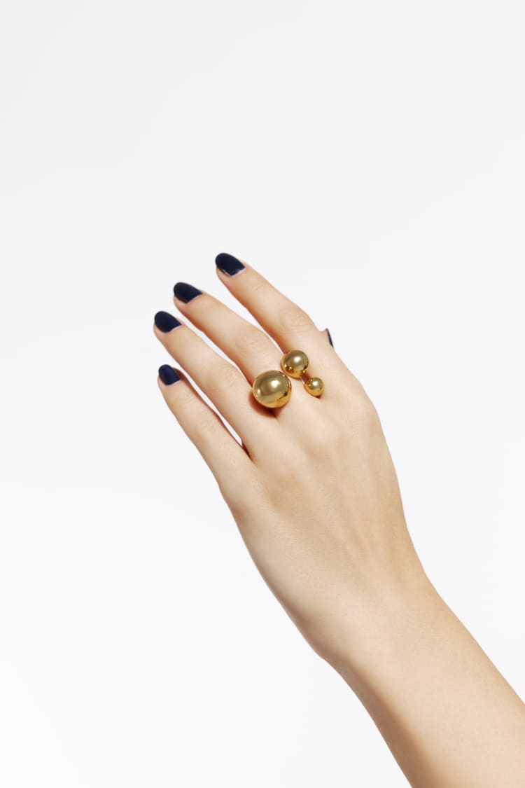 Bague en or à trois boules