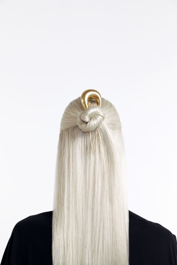 Barrette goutte d’eau en or 24 carats