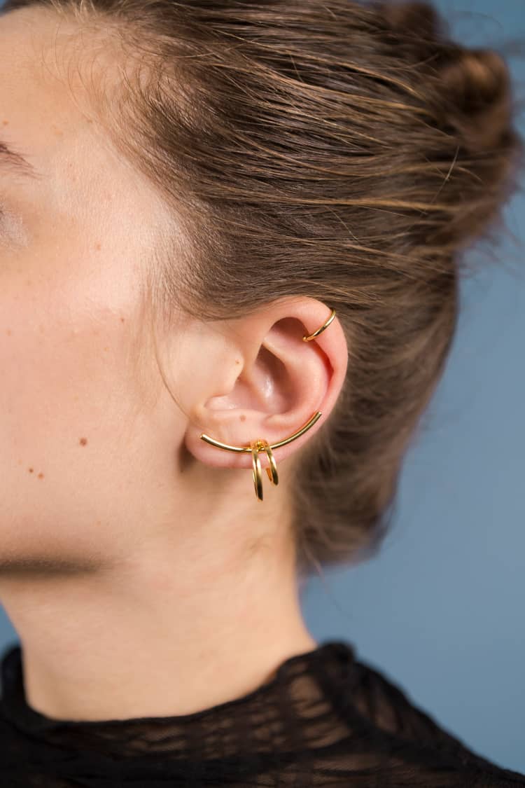 Parure de ear cuffs d’oreille en or