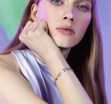 Bracelet cœur en argent