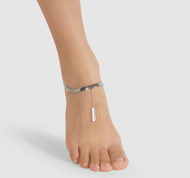 Bracelet de cheville chaîne en argent plaqué