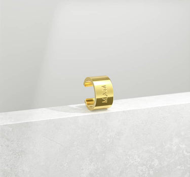 Cuff d’oreille rond en or