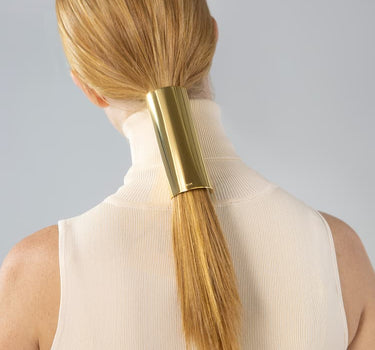 Grande ear cuff de queue-de-cheval en or