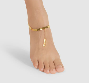 Bracelet de cheville en or avec chaîne