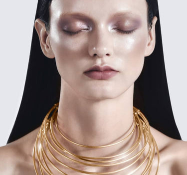 Collier ras-de-cou serpent en or extra large