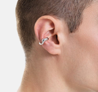 earcuff organique à capuche en argent