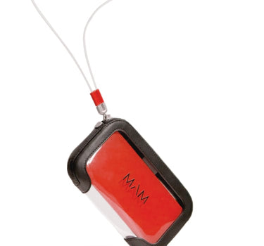 Pochette transparente bandoulière rouge