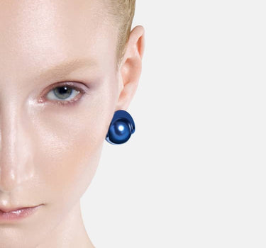 Boucles d’oreilles boules Casa Batlló en bleu