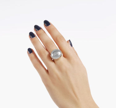 Bague boule en argent