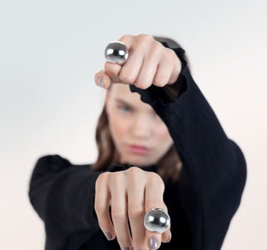 Bague dôme en argent