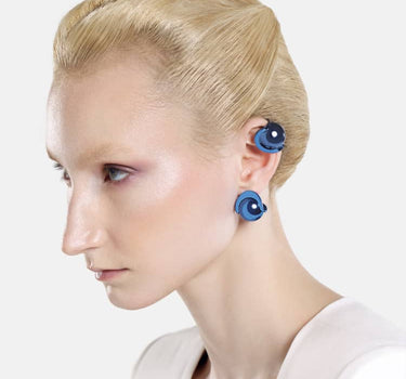 Boucles d’oreilles boules Casa Batlló en bleu