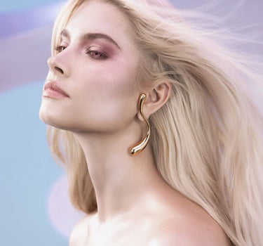 Grandes boucles d’oreilles Goutte en S - Or