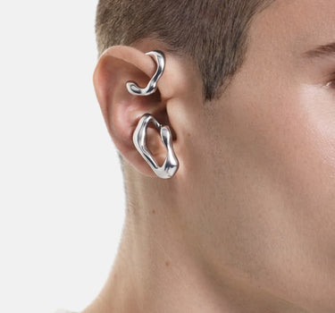 earcuff organique enveloppant en argent