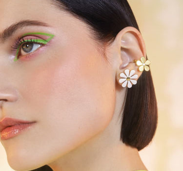 Ensemble boucle d’oreille et ear cuff Marguerite