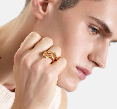 bague de forme libre en or