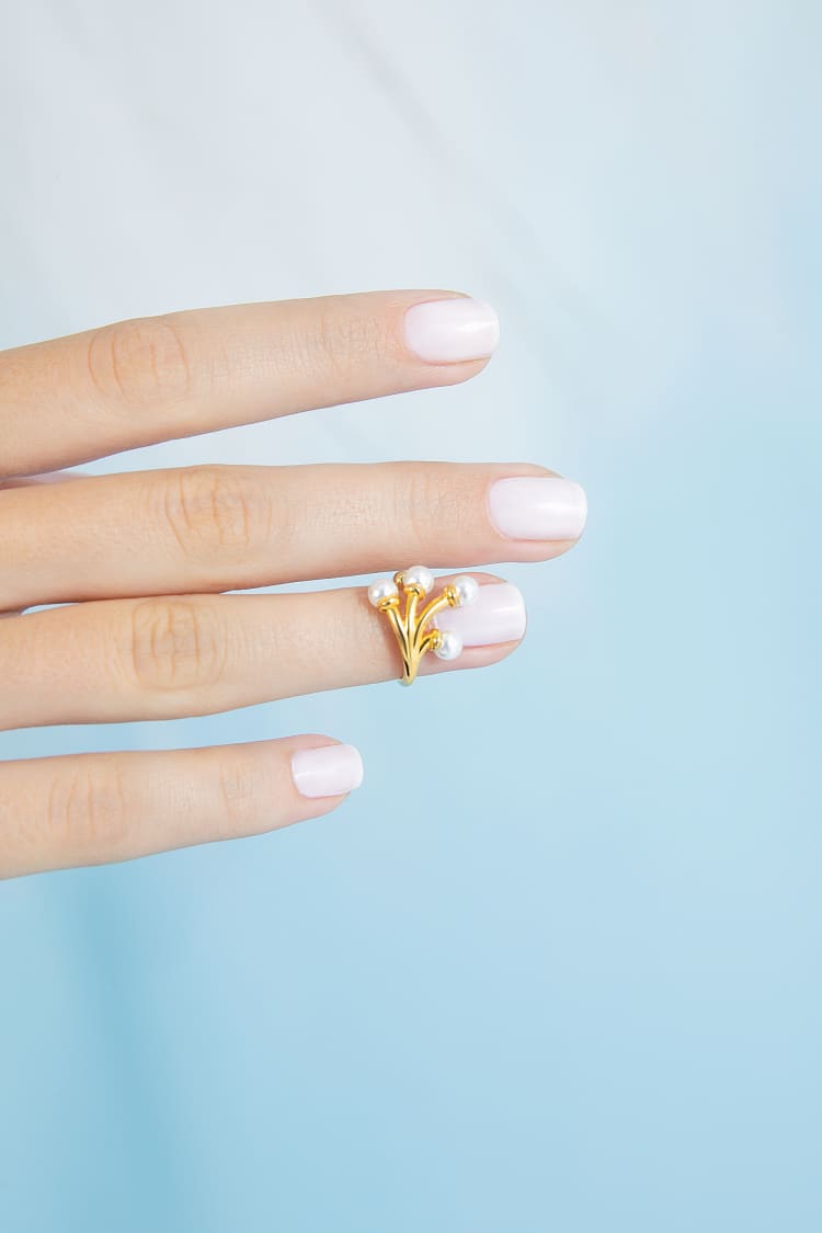 Bague d'ongle en perles
