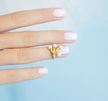 Bague d'ongle en perles