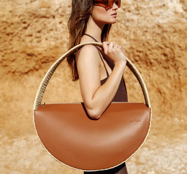Sac rond grand en raphia