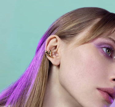 Ear cuff cœur en or