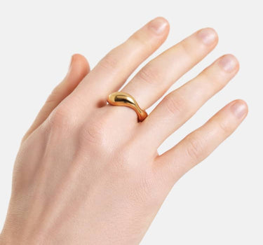 bague gonflée en or