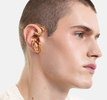 earcuff organique enveloppant en or