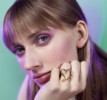 Bague Love Cœur Ouvert en Or