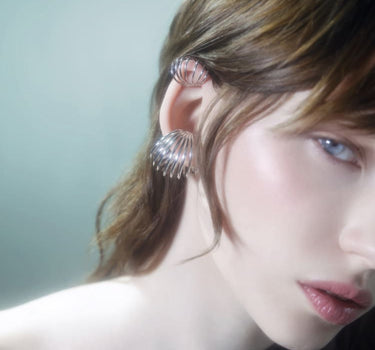 Boucle d’oreille spirale en argent