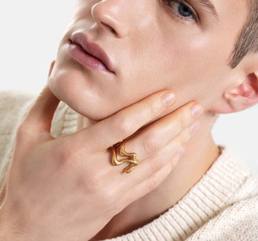 bague sculpturale en or