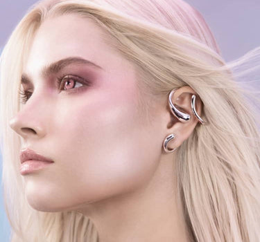 Ear cuff d’oreille complète Gouttes - Argent