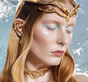 couronne de forme organique en or