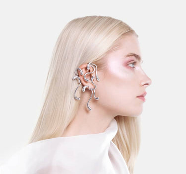 Ear cuff d’oreille complète Multi-Goutte - Argent