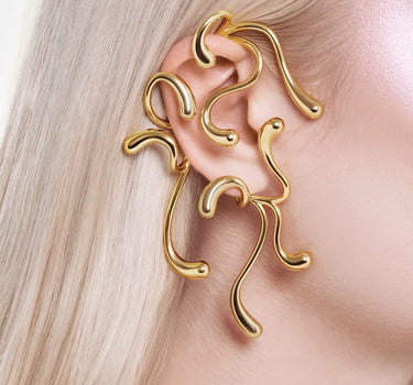 Ear cuff d’oreille complète Multi-Goutte - Or