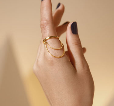 Bague chaîne en or