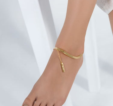 Bracelet de cheville en or à chaîne