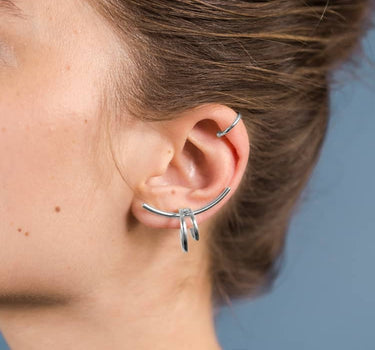 Ensemble de bijoux ear cuffs en argent