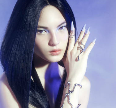 Grande bague Liquid en argent