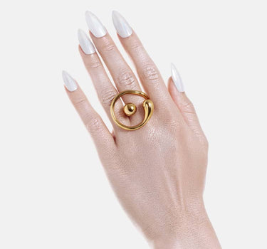 Bague Goutte Circulaire - Or