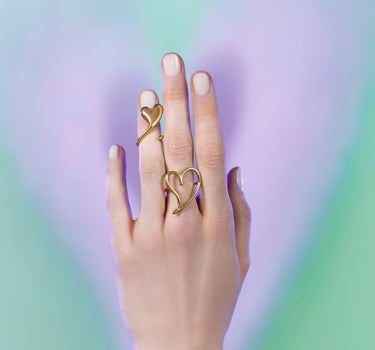 Bague Love Cœur Ouvert en Or