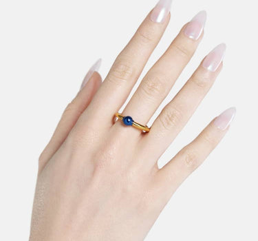 Bague Casa Batlló en or et bleu