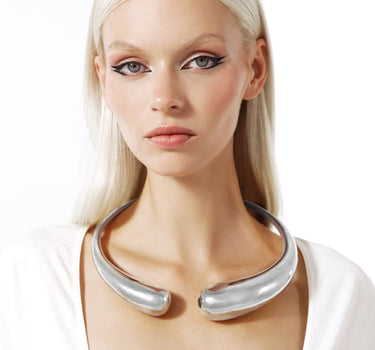 Collier torque large en argent