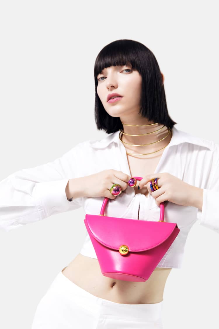 Sac à main tendance rose