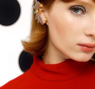 Ear cuff fleur de marguerite