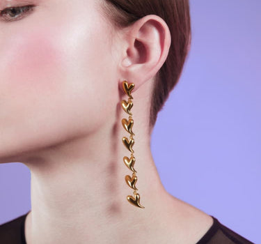 Chaîne de boucle d’oreille cœur en or