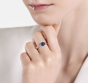 Bague Casa Batlló en argent et bleu