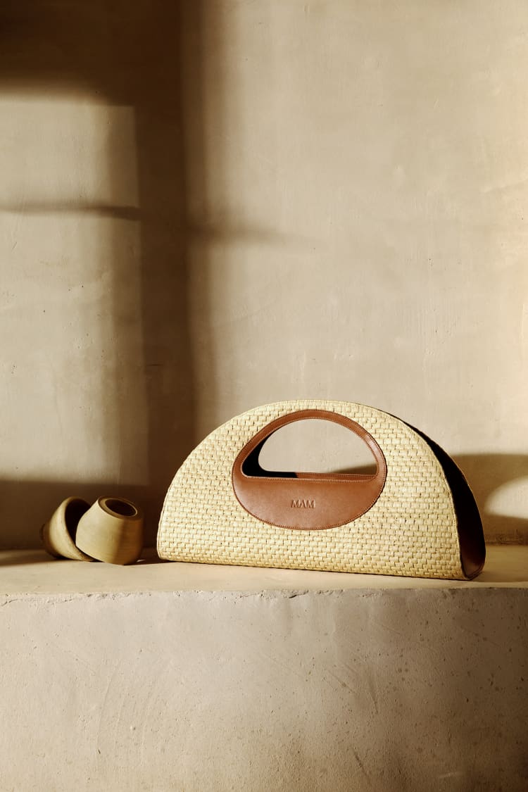 Sac à main en raphia