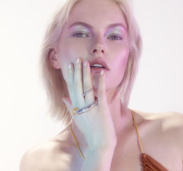 Bague en argent avec quartz